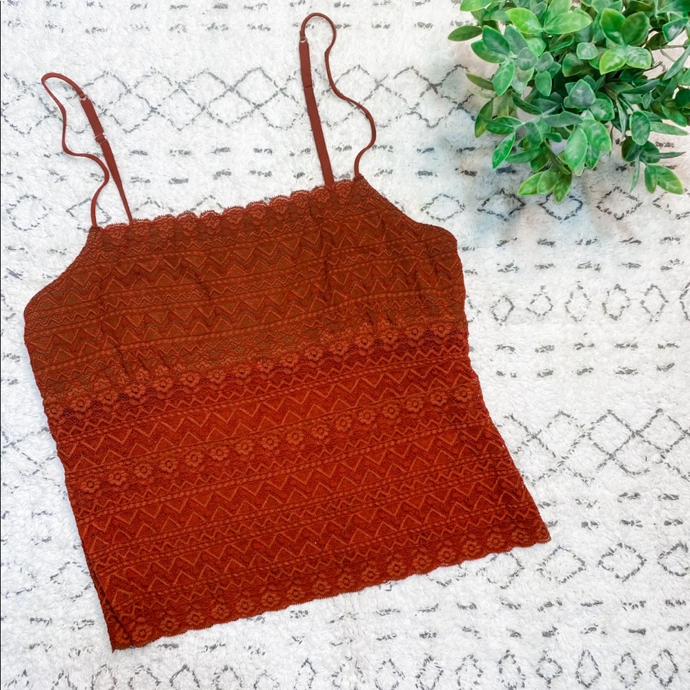 Cosabella Boho Strappy Lace Crop Bralette Top M